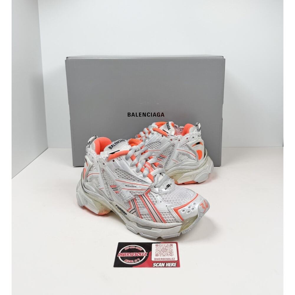 Size 34EU/4W - Balenciaga Runner Sneakers White/Orange🧡 NEW/RETAIL $1,150!